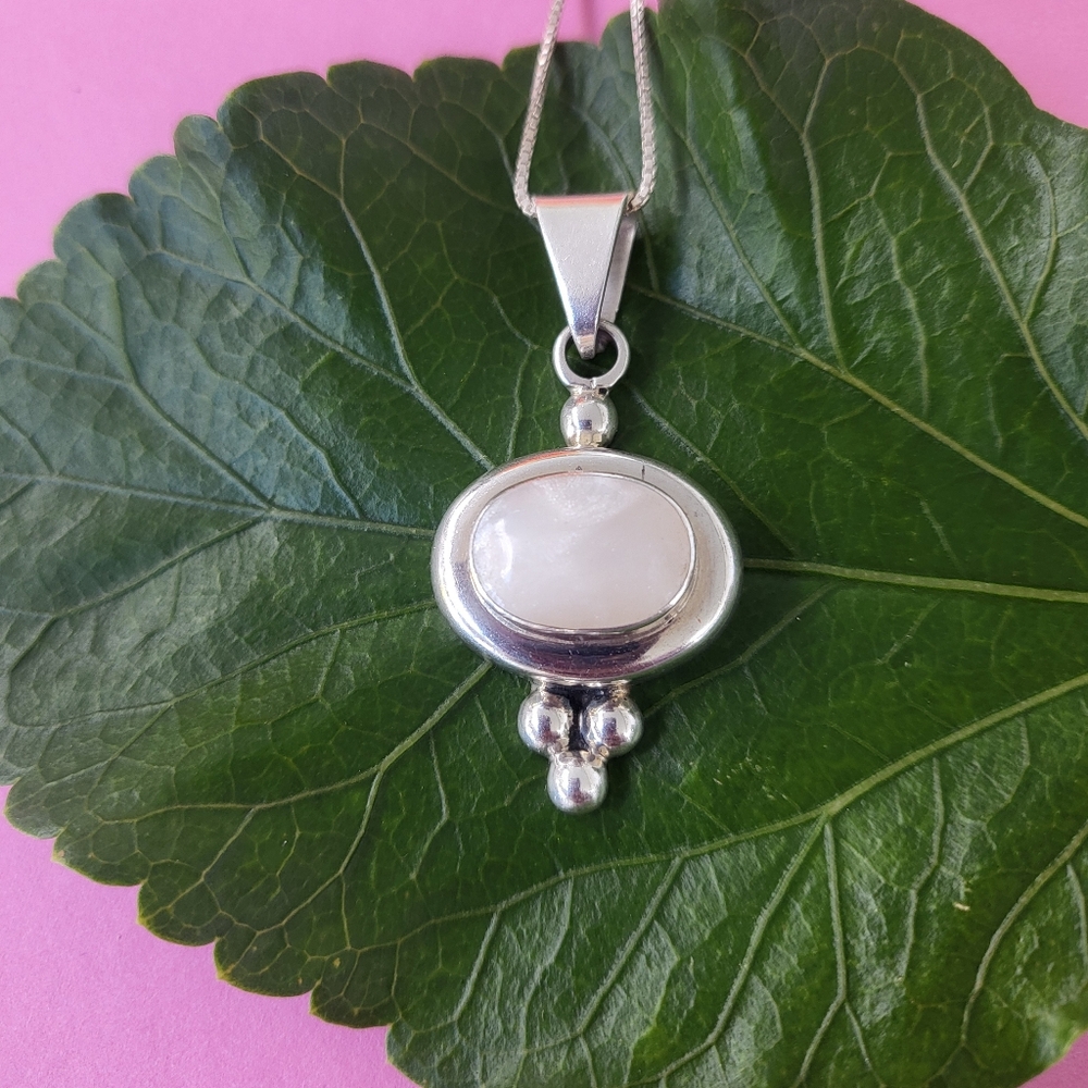 Quartz Vintage Sterling Pendant
